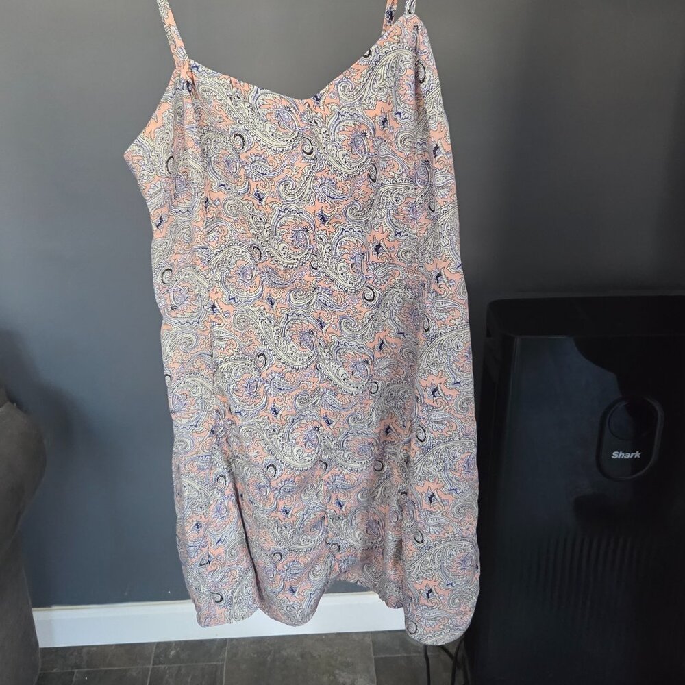Summet Paisley mini dress in pink and blue